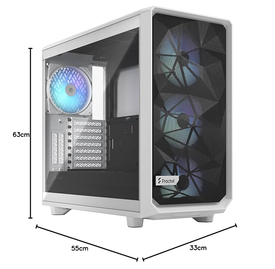 Amazon.co.jp: Fractal Design Meshify 2 ホワイト - 強化ガラス